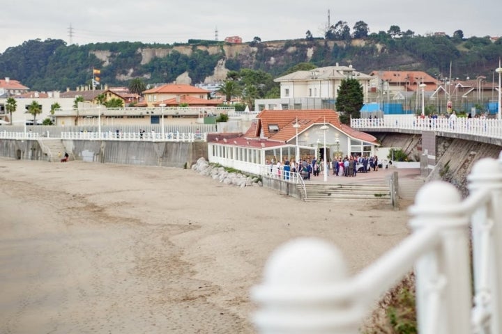 Vistas del restaurante Real Balneario de Salinas (Asturias)