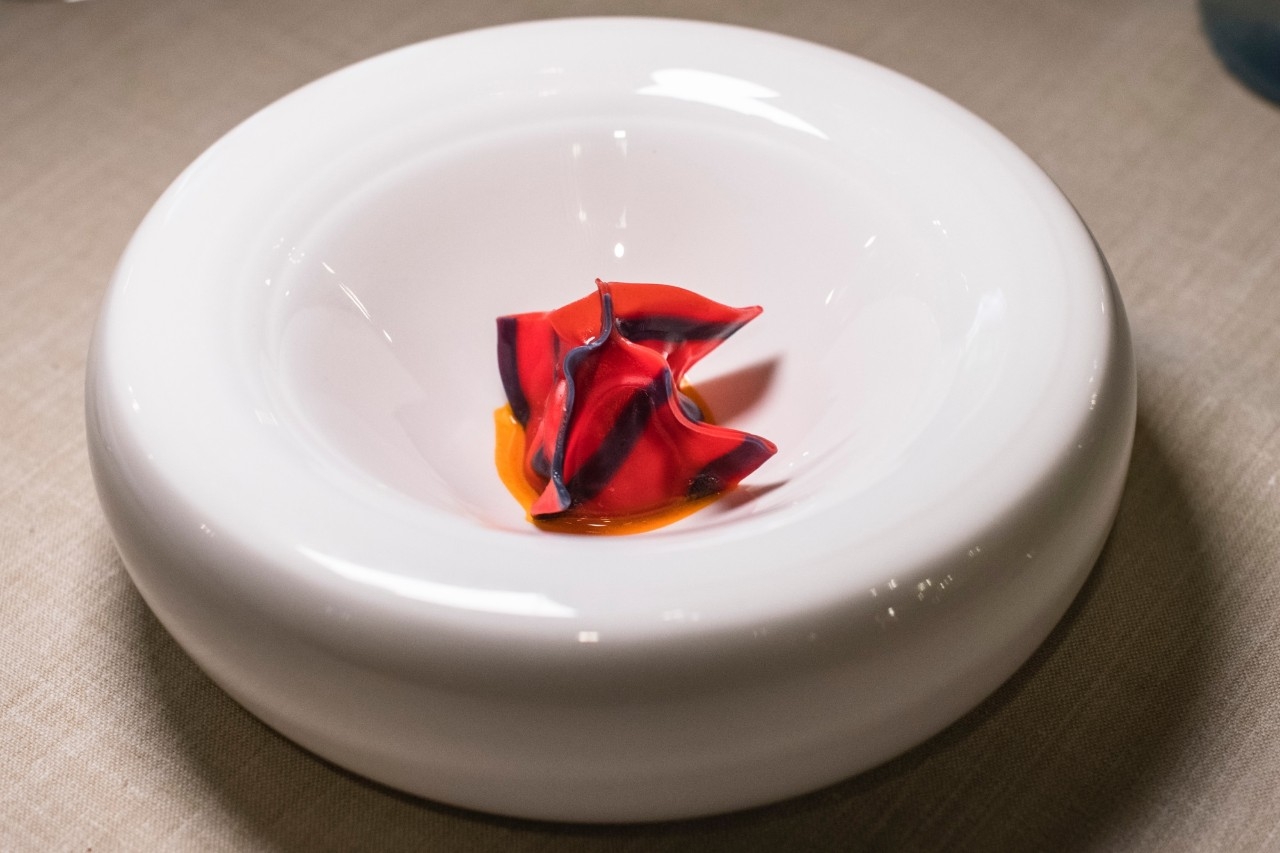Ravoili de gamba roja de Dénia.