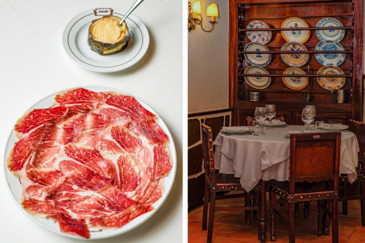 El jamón, el queso de oveja y la vajilla de São Pedro do Corval o Viana do Alentejo, señas de identidad de un restaurante alentejano