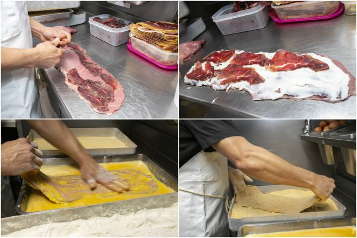 Platos típicos Asturias mosaico cachopo