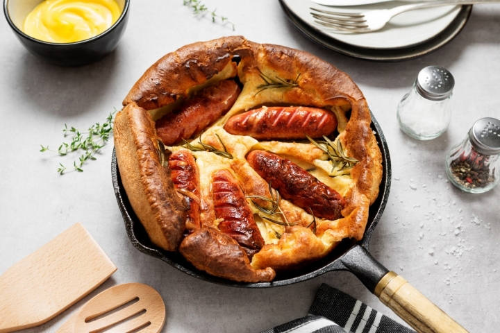 Toad in a hole, de la cocina británica