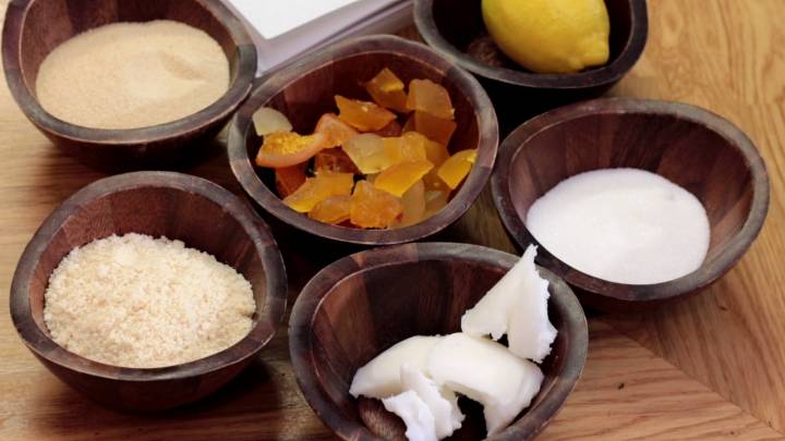 Ingredientes del capón relleno.