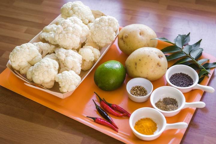 Bahjí de patatas y coliflor.