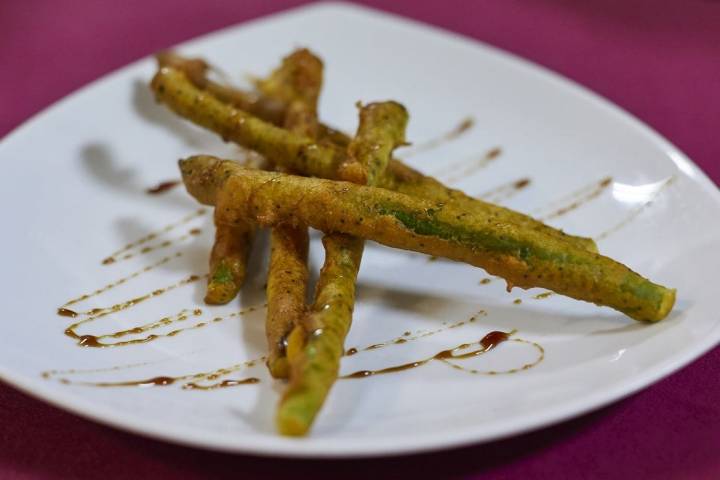 Tempura de espárragos