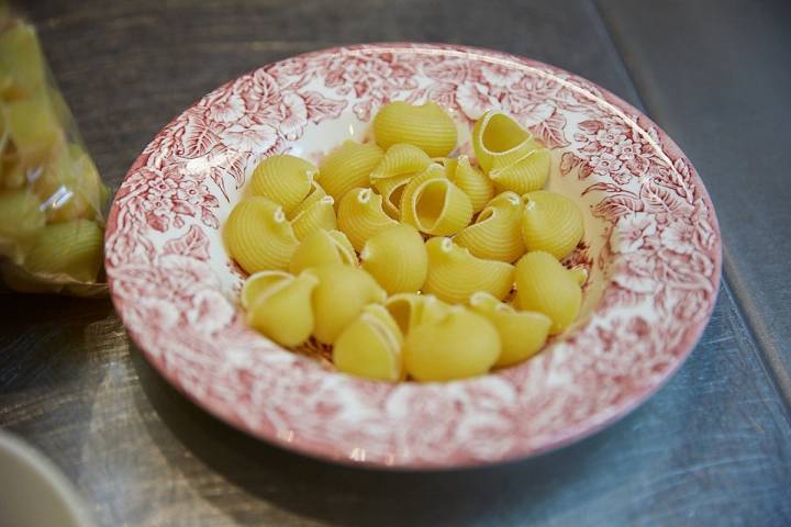 La pasta tienen que ser los 'galets': esa pasta catalana de tamaño XXL.