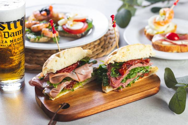 En 'Arzábal' el tapeo  no falta con productos de temporada dándole al mercado un punto castizo. Foto: Arzábal.