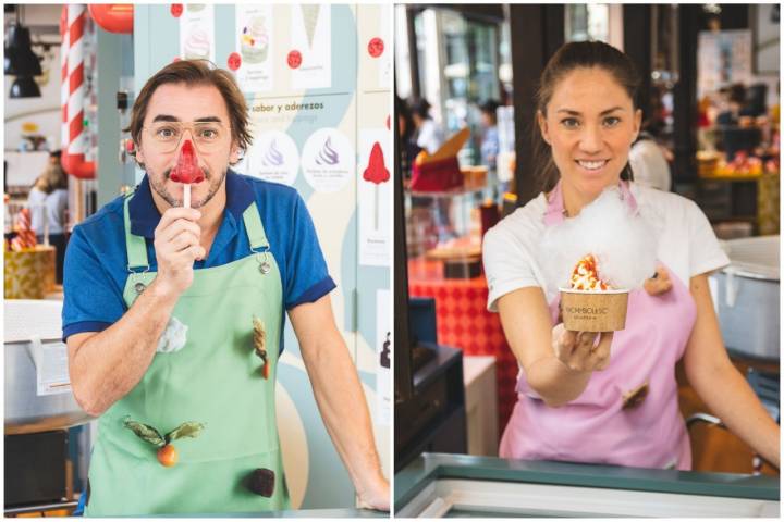 Los helados de Jordi Roca llegan a Madrid, al turístico Mercado de San Miguel. Fotos: Rocambolesc.