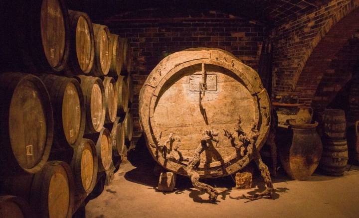 Barril de las bodegas Gramona en Barcelona.