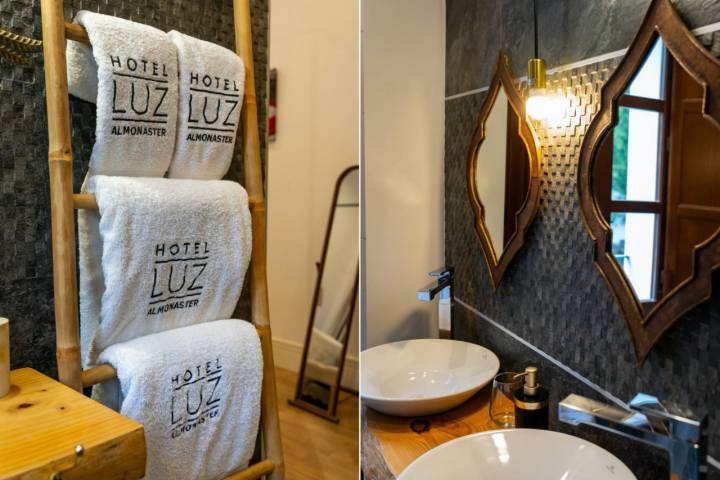 Detalles del baño del hotel Luz Almonaster