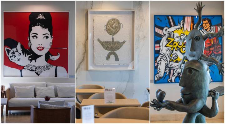 Diferentes obras de arte decoran el hotel.