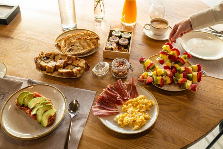 El desayuno buffet, completo y con productos de calidad.