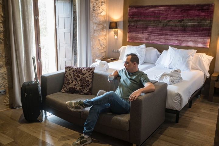 Habitación en el hotel Castilla Termal Monasterio de Valbuena (Valladolid).