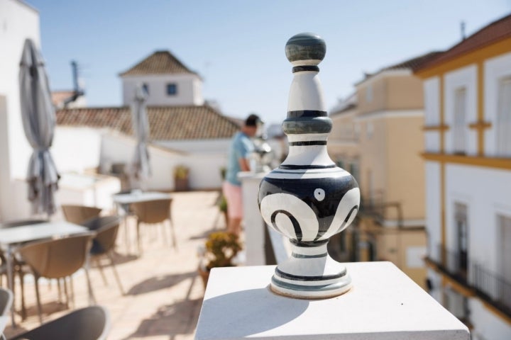 Solarium en la azotea del hotel Albariza (Sanlúcar de Barrameda) Solarium en la azotea del hotel Albariza (Sanlúcar de Barrameda)