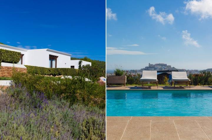 Las villas están rodeadas de árboles frutales, olivos. algarrobos y jardines de lavanda.