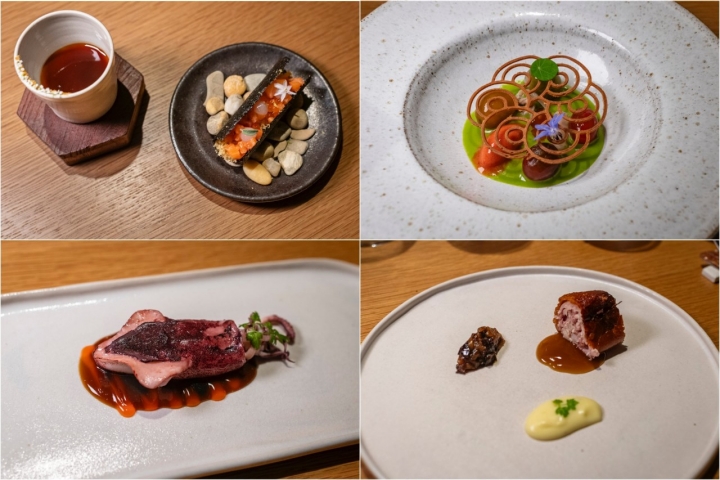 Platos del restaurante Rola, en el hotel Nafarrola (Bermeo, Bizkaia).