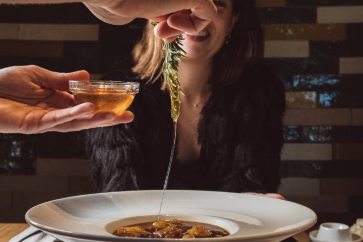 Gazpacho de pescado de barca.