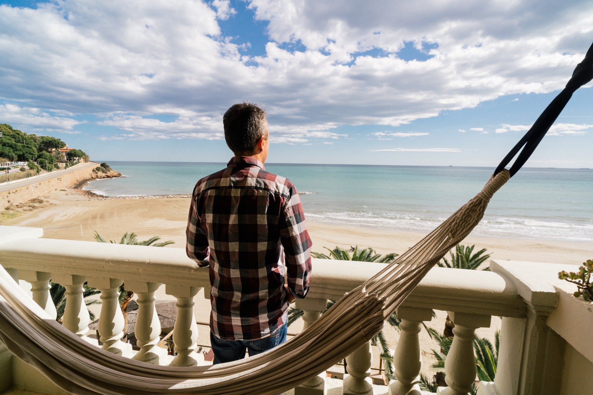 Terraza de una de las habitaciones del hotel Voramar de Benicasim (Castellón)