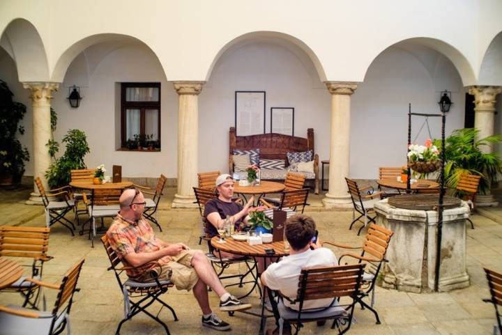 El patio interior del Parador era el antiguo claustro del convento del siglo XVIII.