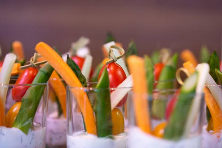 Los coloridos mini bouquet de verduras.