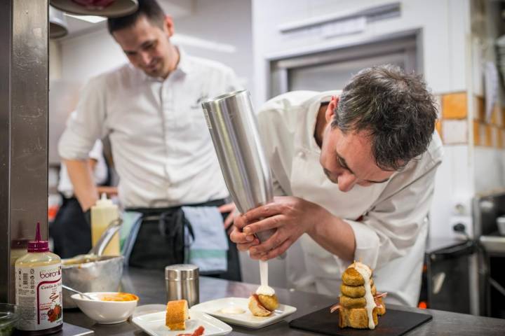 Soles de pintxos: Gandarias (Javier Olleros en cocina)