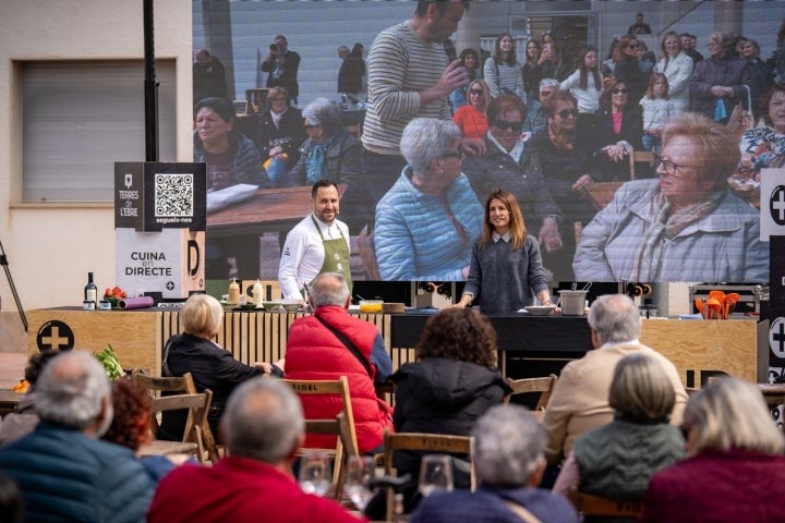 Durante el showcooking de Aitor López. Foto: Alex Espuny