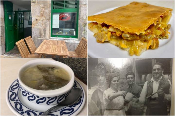 Tabernas centenarias donde ofrecen recetas tradicionales como la empanada de mejillones o el caldo gallego. Foto: Facebook 'O Gato Negro'