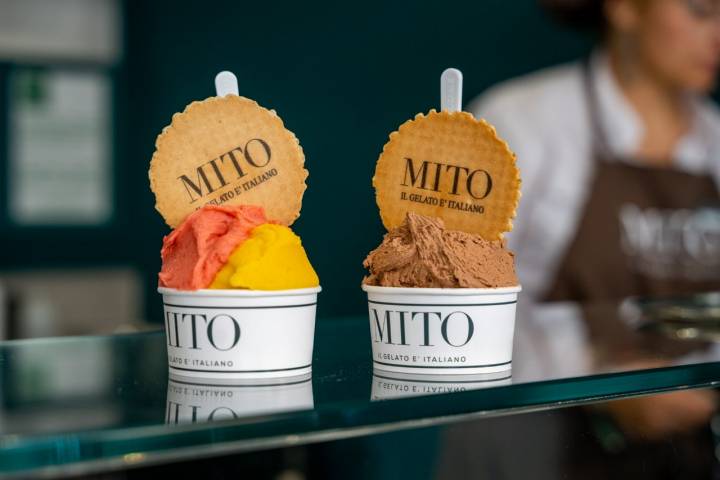 Tarrinas de helado de la heladería MITO (Sevilla)