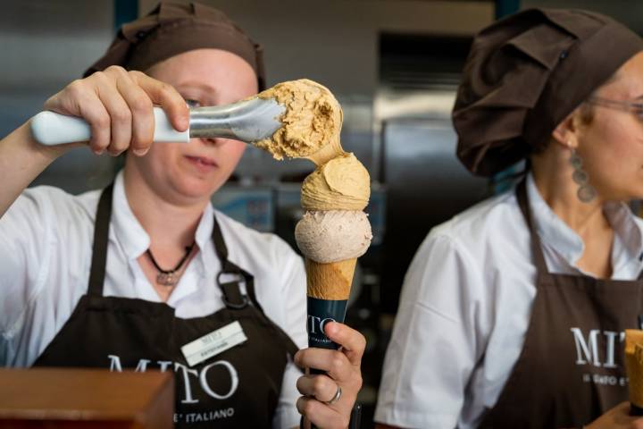 Cucurucho de helado de la heladería MITO