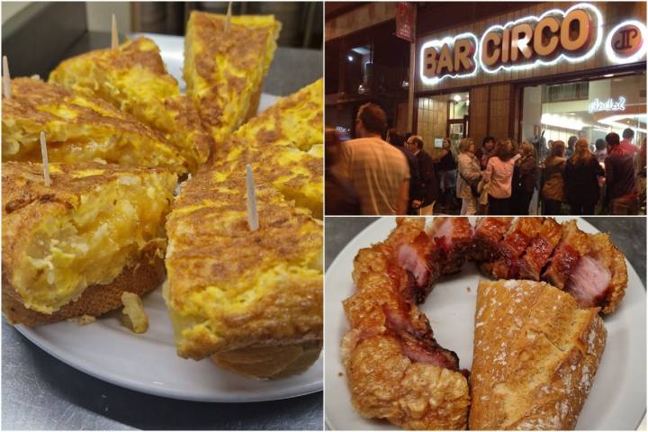 Tortilla de patatas y torreznos en el 'El Circo'. Foto: Facebook 'El Circo'