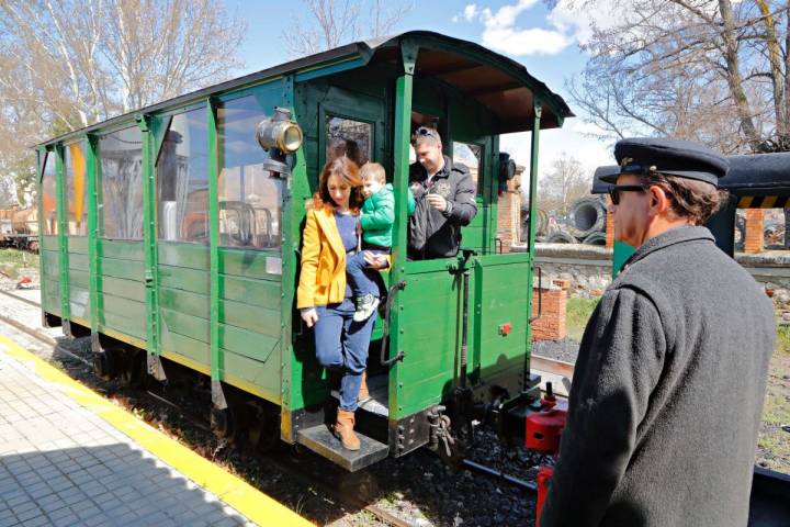 El tren lanzadera era una antiguo ferrocarril de carga.