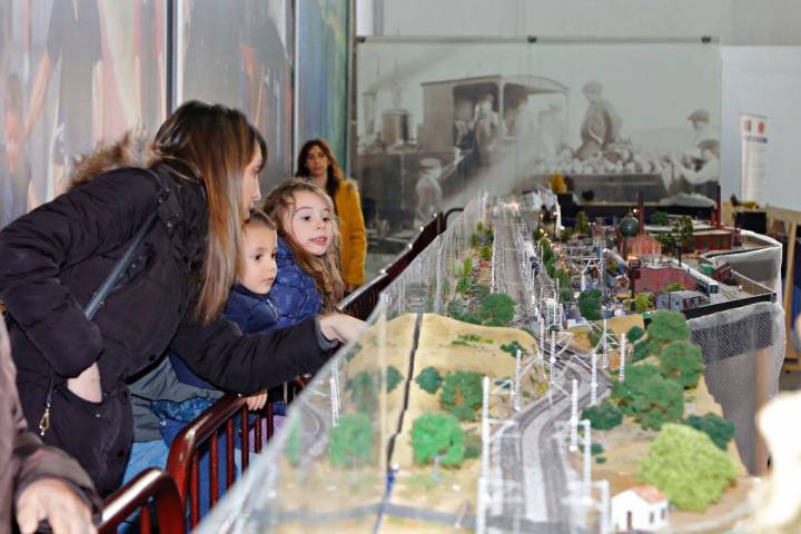 Los trenes se mueven, lucen y pitan. Los pequeños no pierden ojo.