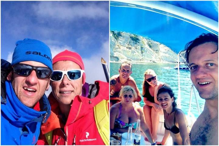 Disfrutando con familia y amigos de la nieve y de la playa. Fotos: Instagram.