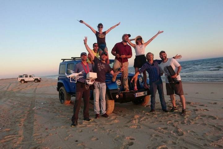 El Parque de Doñana, durante la grabación de 'Volando Voy'. Foto: Zanskar Producciones.