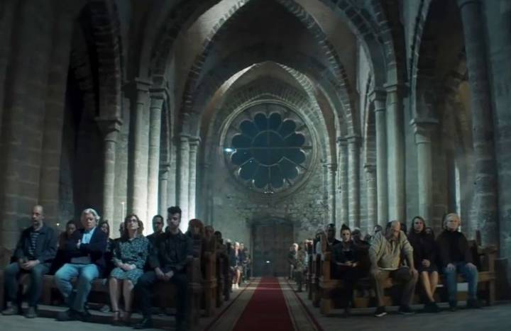 La mayoría de los interiores de la iglesia se grabaron en el Castillo de Calatrava la Nueva. Foto: HBO.