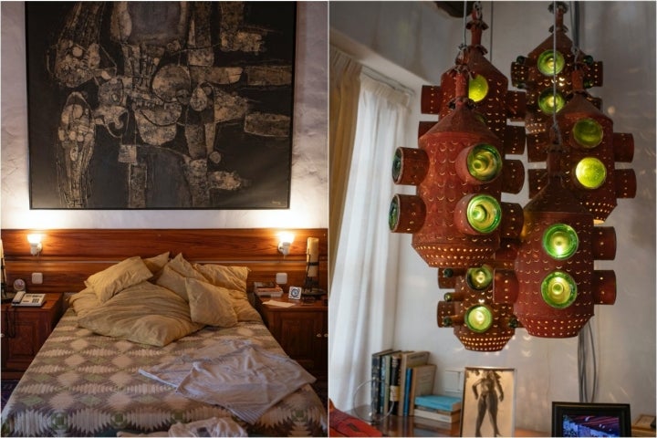 Habitación y detalles de decoración de Casa de César Manrique (Lanzarote)
