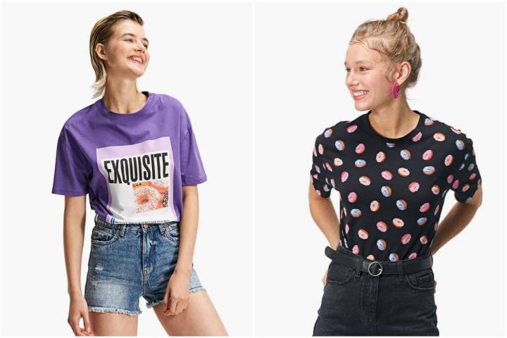 Unas camisetas solo para golosos (Stradivarius).