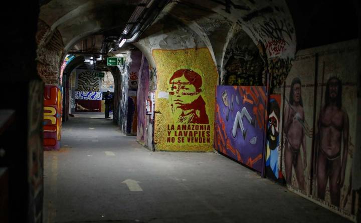 Obras en un pasillo de La Tabacalera.