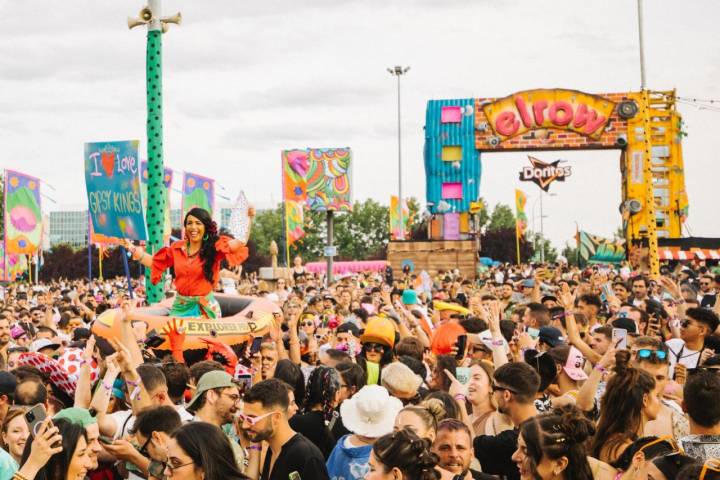 Asistentes del festival elrow de Madrid.