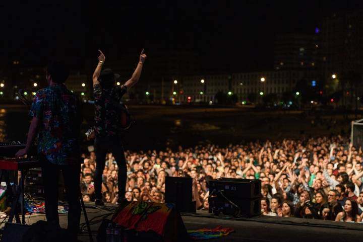 Sidonie en la playa de Riazor. Foto: Concello de A Coruña