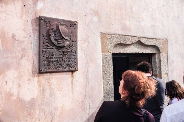 Entrada del Museo de Pizarro, en Trujillo, Cáceres.