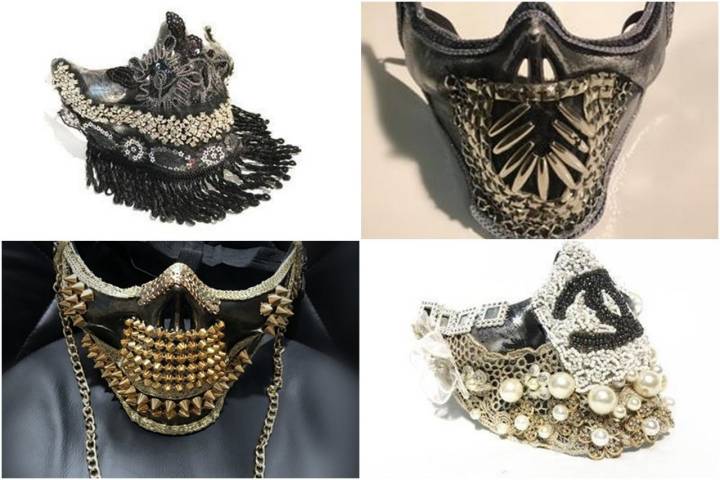 Tienen algo de góticas estas mascarillas estilo lady gaga.