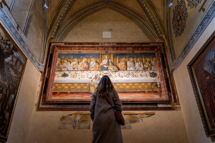 El inmenso lienzo de la Santa Cena.