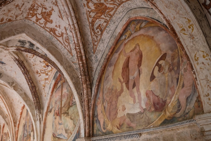 Muros de la galería del claustro del Monasterio de Santa María de Valbuena (Valladolid)