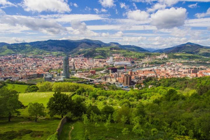 The city of Bilbao in northern Spain