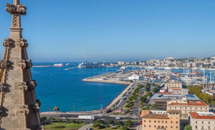 Así se ve la bahía desde la Seu. Foto: Catedral de Mallorca.