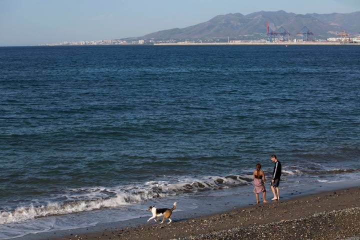 Vista de la bahía de Málaga desde los Baños del Carmen.