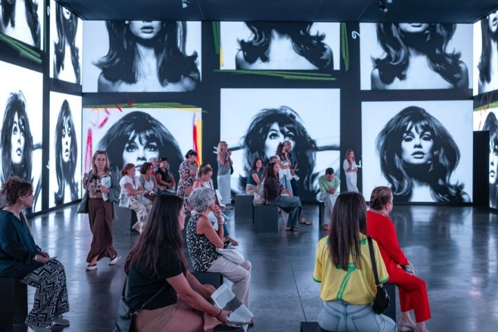 Instalación inmersiva de la exposición de David Bailey. 