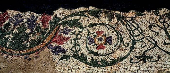 Detalle de las ruinas de Clunia en Peñalba de Castro.