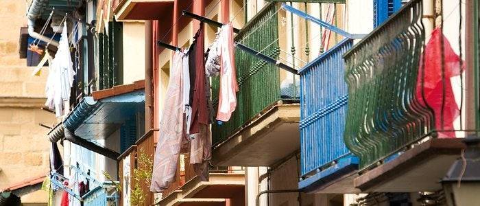 Balcones de la calle Nagusia de Getaria.