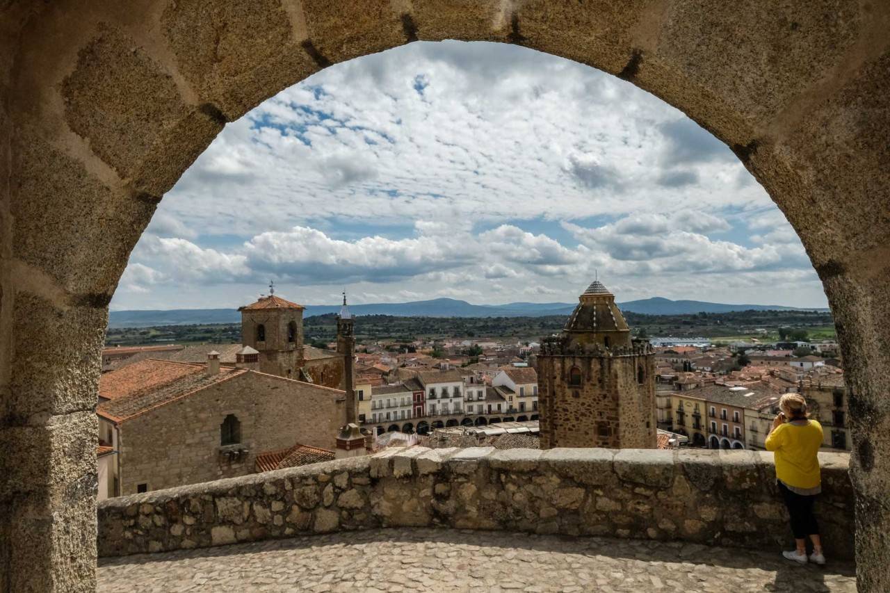 Vistas desde la zona amurallada de Trujillo, Cáceres.